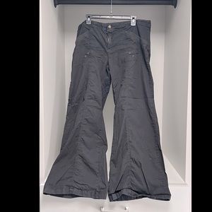 XCVI Cargo Pants. Button and zipper in the front. Size XL, Black. Inseam 36”